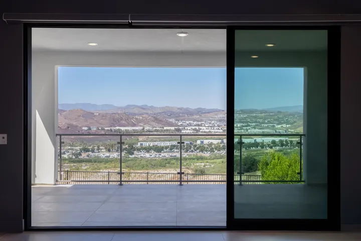 Balcony view over the Santa Clarita valley from the primary suite, interior renovation by MSH Development, photo 30